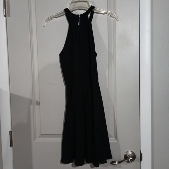 Express Formal Halter Dress Black 2 EUC - Picture 3 of 11